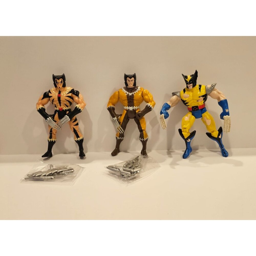 Lot of‎ 3 1995 5" Toy Biz Action Figure Marvel X-Men Wolverine Loose Figures